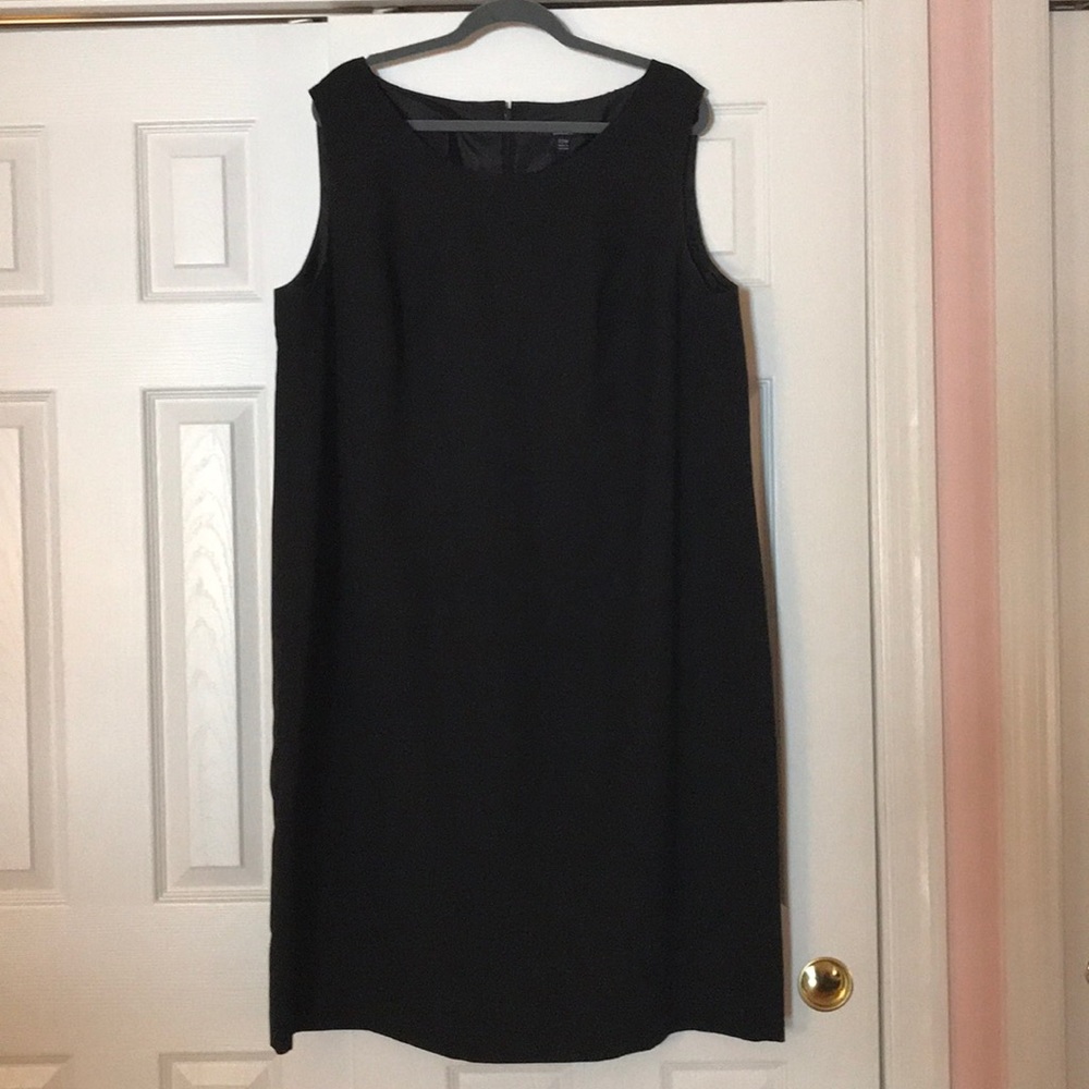Basic black sleeveless dress.